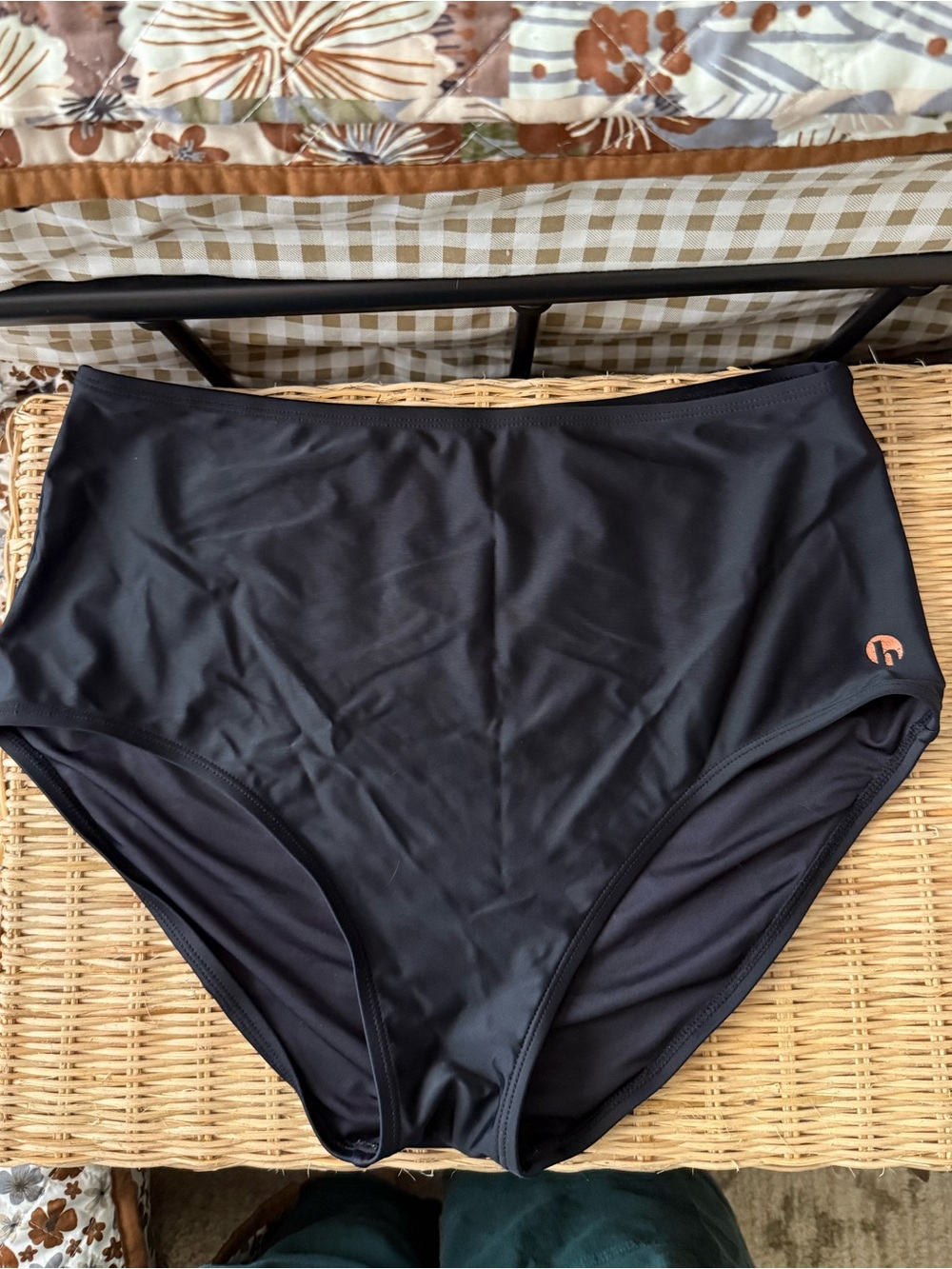 High-Waist HONEYMARK Black Bikini Bottoms size L